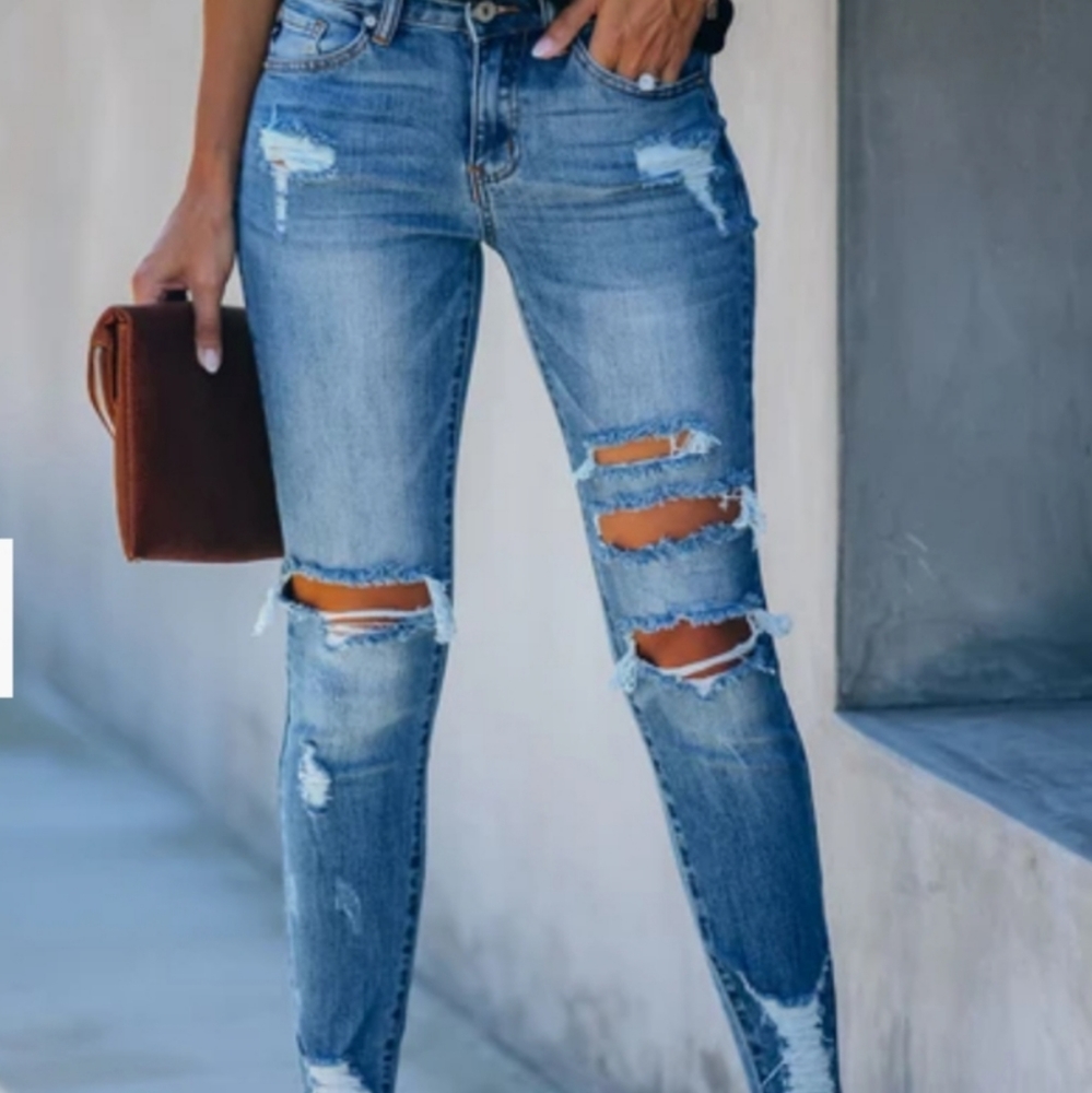 Kancan Distressed Frayed Jeans Size 1/24